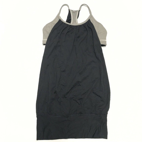 Lululemon Athletica 6 No Limits Tank Black Beige - Picture 1 of 4